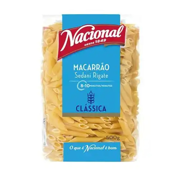  Nacional Pasta Macarrao Sedani Rigate-Penne-500g