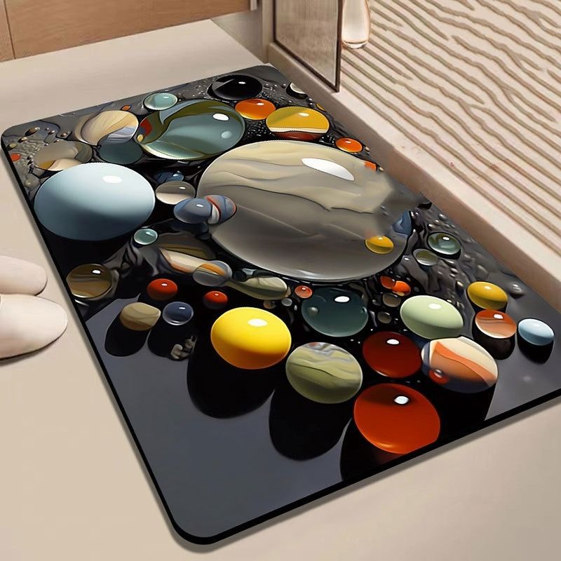 3D three-dimensional pebble anti slip floor mat,30*40cm,40*60cm,50*80cm,60*90cm  diatomaceous earth absorbent mat, bathroom, door carpet, household dirt resistant foot mat CRRSHOP free shipping carpet