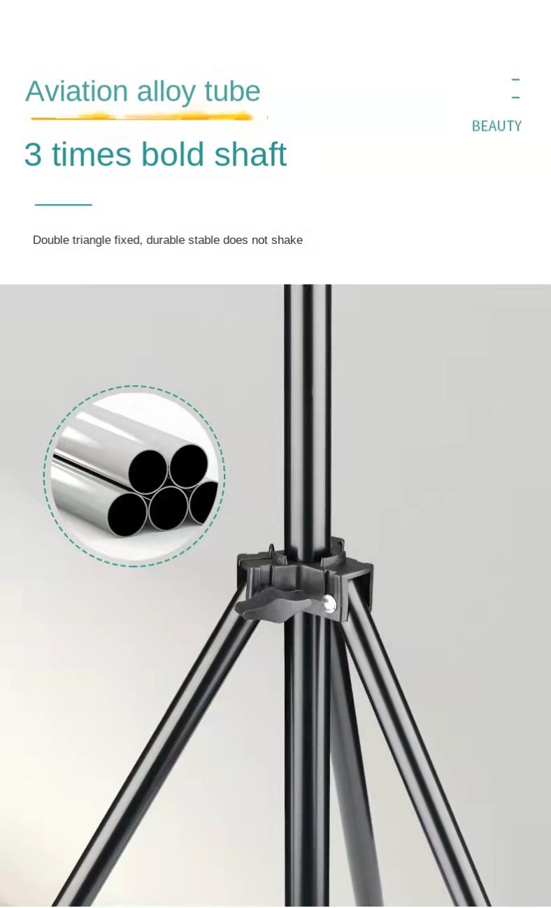 Live online celebrity anchor beauty 10-inch folding tripod bracket mobile phone led round fill light.