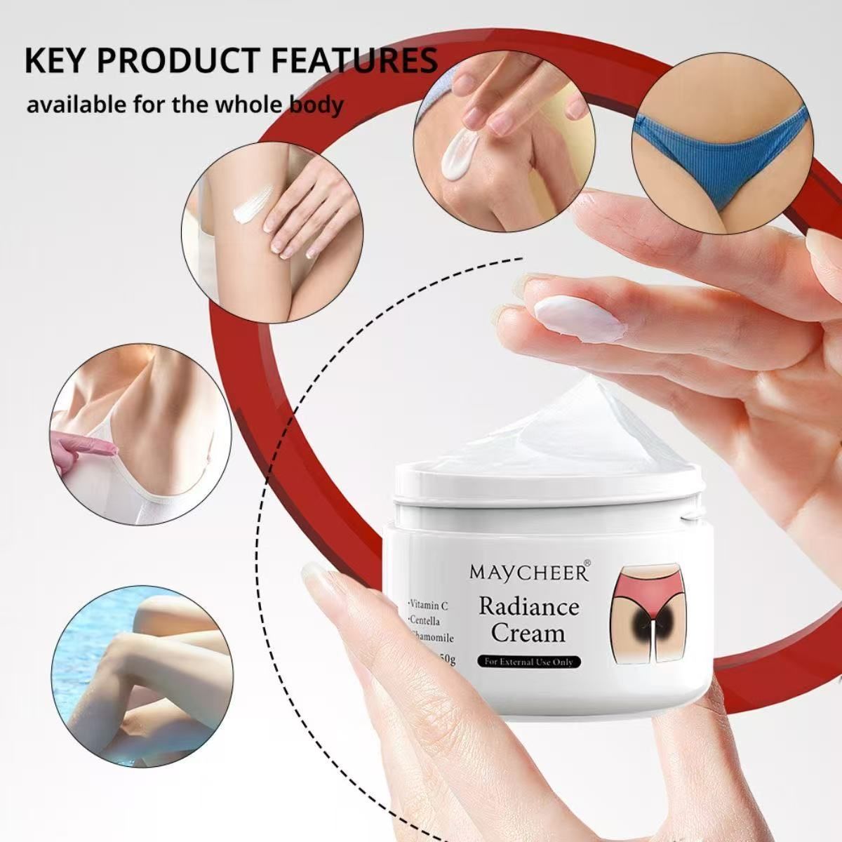MAYCHEER Melatonin Cream Whitening and Moisturizing for Armpits, Arms, Knees, and Dry Skin