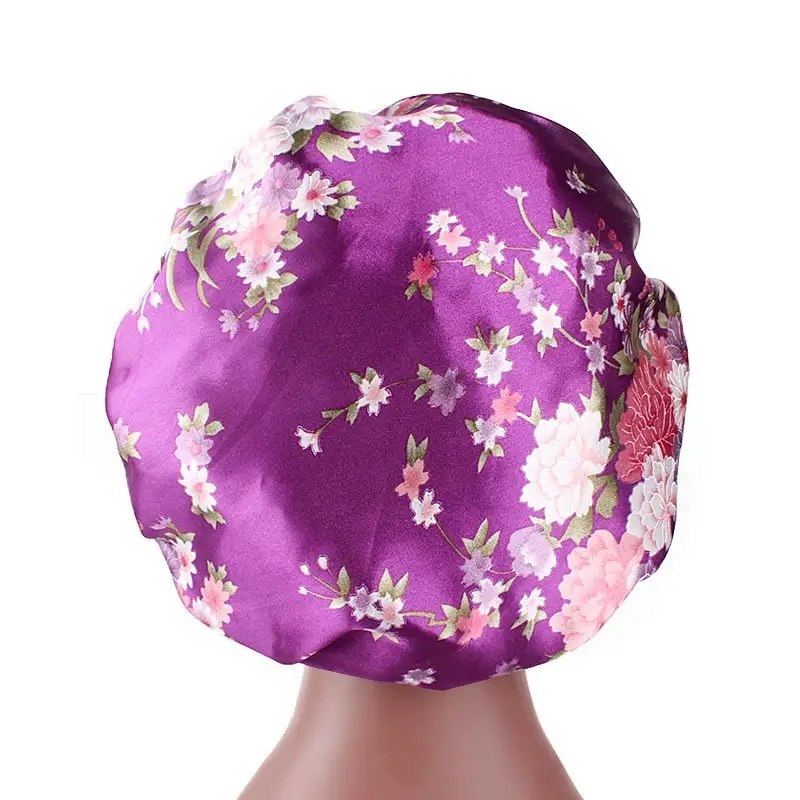 Satin Headscarf Hat Sleeping Bonnet Hair Wrap Silk Cap Fashion Head Scarf Headwear Night Sleep Hat