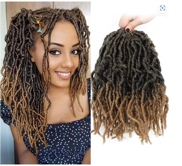 Obaasima Strands Faux Locs Crochet Hair Soft Locs Crochet Braids Hair Pre Looped Locs Dreadlocs Hair Ombre Brown Hair Extensions For Women (T30#)