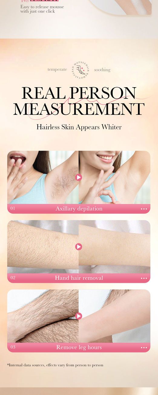 SADOER Soft and silky hair removal mousse Gentle and non-irritating underarm hair removal cream Hair Removal Clean Mousse