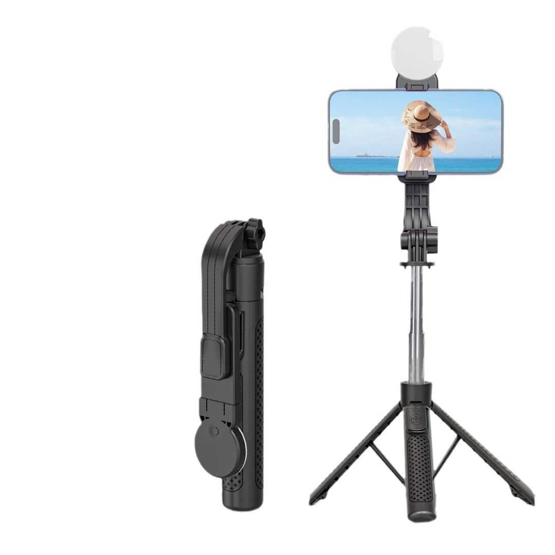 Selfie Stick Outdoor Selfie Stick Tripod Selfie Stick Wireless Selfie Stick Phone Selfie Light Mobile Bluetooth Selfie Stick Dual Fill Light Handheld Floor Telescopic Pole Live Streaming Bracket