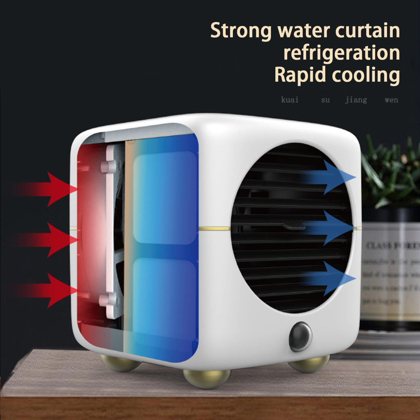Desktop Natural Wind Mode Air Cooler Humidifying Spray Cooling Desktop Usb Small Fan Mini Water
