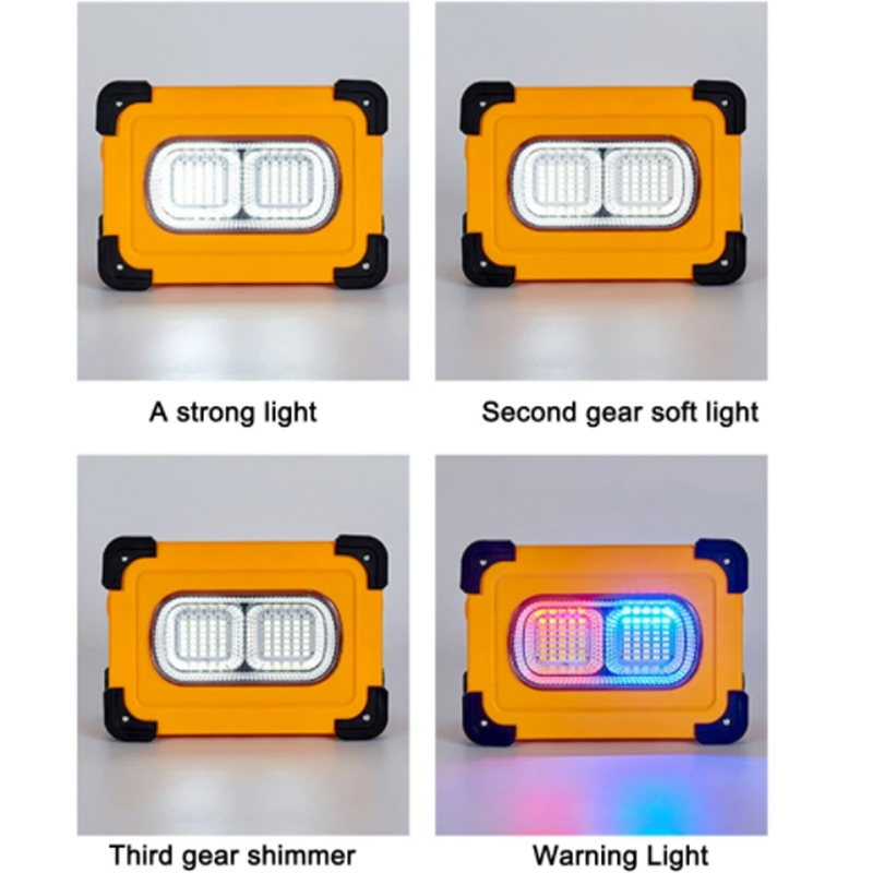 Outdoor Waterproof Power Bank Magnetic Base Rechargeable Solar Emergency Light Portable LED Solar Flood Light