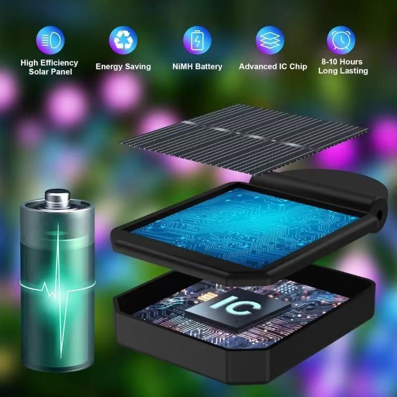 AUNONT Solar Firefly Garden Lights Solar Powered Firefly Lights Outdoor Decor Swaying Colorful LED Dusk to Dawn Solar Firefly Lights Solar Powered LED Flourescent Bug Plug In Ground Light