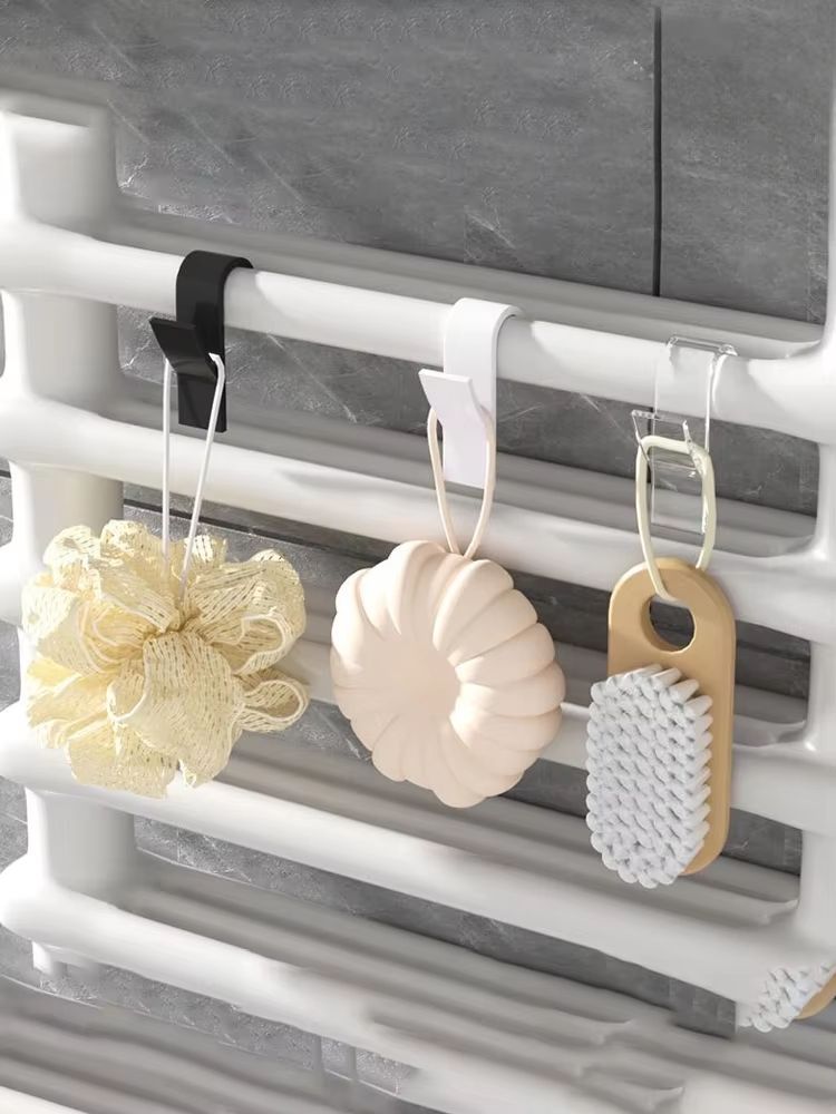 Multi-Purpose Heating Hook Coat Hook Towel Rack Radiator Bracket Bathroom Hook Clothes Hanger Soft Scarf Rack Towel Rack 4 Pcs
