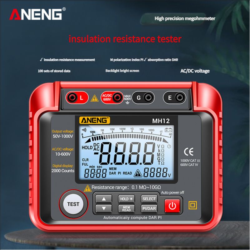 ANENG insulation resistance tester shake meter high precision megohmmeter digital insulation resistance meter voltage measuring instrument