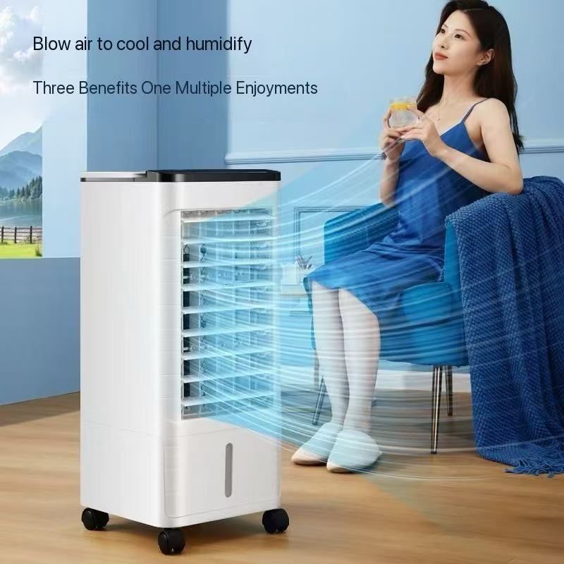 Rongshida air conditioning fan refrigeration domestic vertical mobile cooling machine large wind fan cold fan ice crystal kitchen