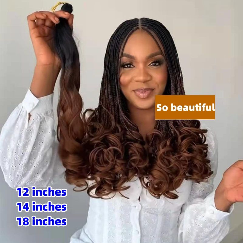 12inches ,14inches，18inches ，wigs Silky French Loose Wave Crochet Braids Hair CRRSHOP beauty care hair dressing wig