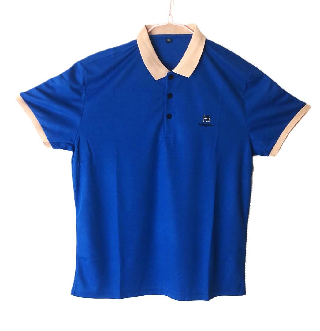 High-Quality Men's Polo Shirt Blue Quality Short Sleeve Casual Plain t shirt polo men's shirt