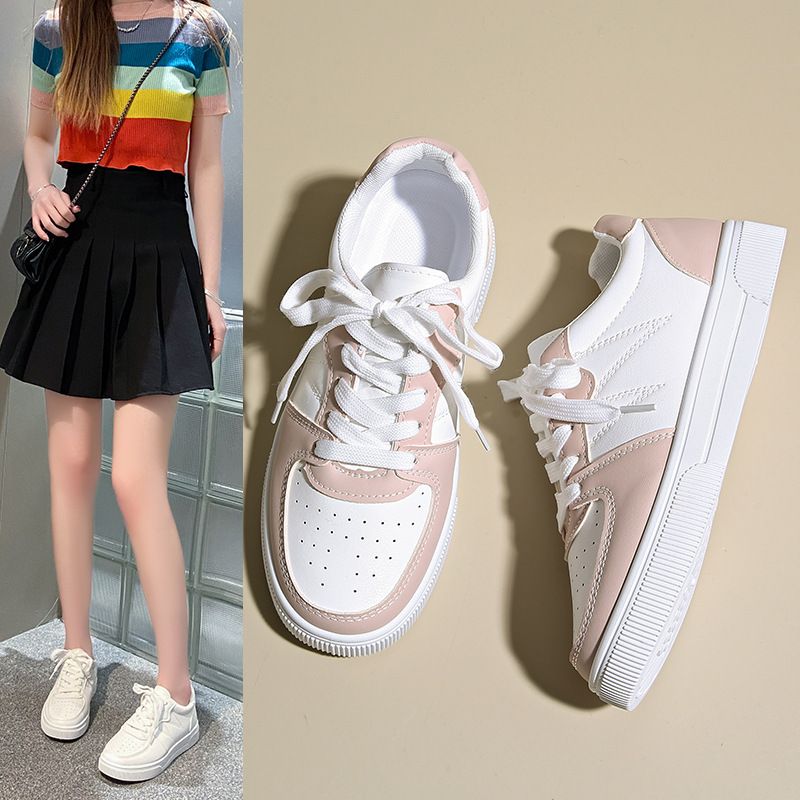 Little white shoes women 2025 spring new ins street fashion shoes shallow mouth breathable Korean version of student leisure sports shoes