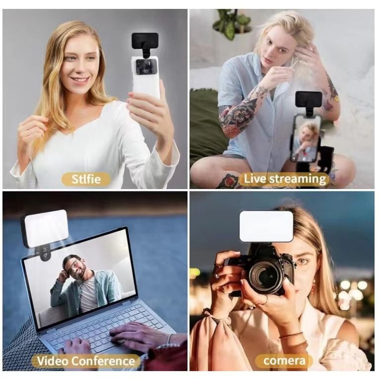 Mobile phone, computer, tablet, video conference, fill light, live stream, selfie, photo clip, dual color warm light
