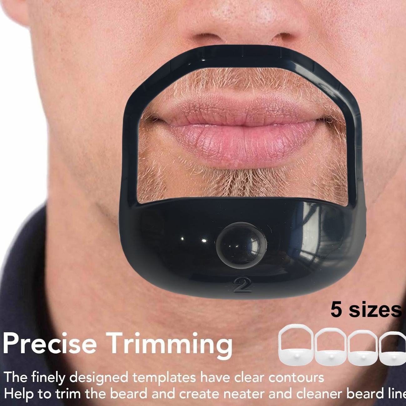 Cross border one piece hair styling template set of 5 beard styling templates 5pcs beard guide 6