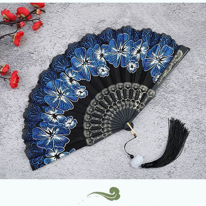Traditional-style folding fan, women's folding fan, portable dance fan for summer