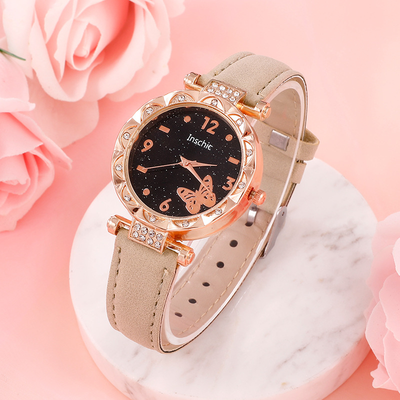 SW1382 women's watch set butterfly starry sky design fashion girls watch  bracelet set
