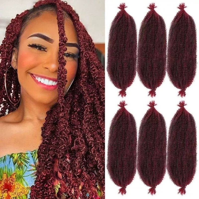 24inch Afro kinky curly marley braid hair Chemical fiber crochet hair, hand torn wig CRRSHOP free shipping wigs Beauty Care Hair Dressing