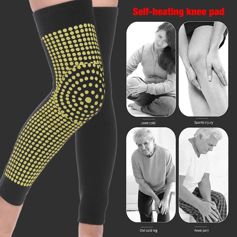 1 Pair Dot Heating Knee Pads Brace Sports Kneepad Tourmaline Knee Support For Arthritis Joint Pain Relief Recovery Unisex