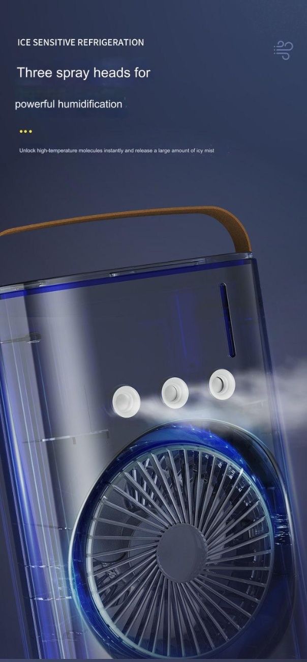 New double-head spray fan for home, dormitory, office, USB shaking mini fan, rechargeable, remote control, silent