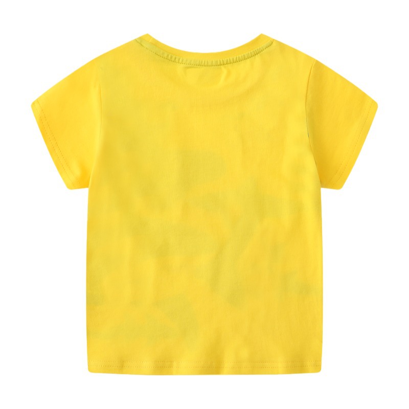 Children glow-in-the-dark shark pattern 2024 summer new short-sleeved top children's T-shirt 67192
