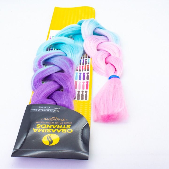 OBAASIMA Braiding Hair Extension Custom Colours Yaki Pelo Sintetico Venta Cabello Yaky Soft 100 Jumbo Kanekalons Al Por Mayor