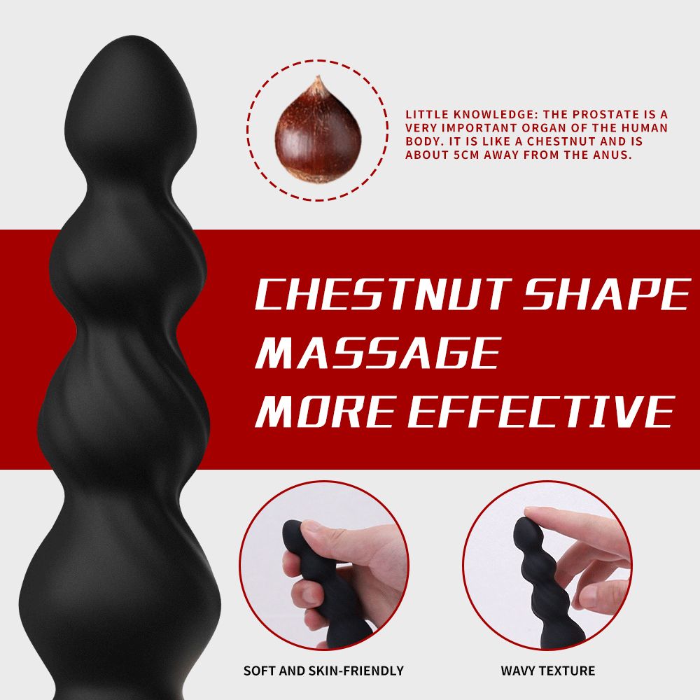 YY810 Anal Beads Sex Toys for Men, Anal Vibrator with Pull Ring Design Adult Toys Prostate Massager with 2 Powerful Motors & 12 Vibrating Modes, Male Sex Toys Dildo Anal Butt Plug for Men Women Couples