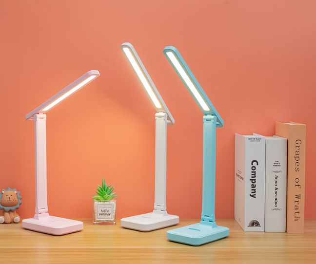 LED Desk Lamp with Wireless Charger, USB Charging Port, 3 Brightness, 3 Color Modes, Desk Lamps for Home Office, Dimmable Table Lamp Eye Caring Reading Light, Touch Control Desk lamp eye protection study student dormitory LED night light bedside lamp small desk lamp rechargeable bedroom portable folding three-color adjustment