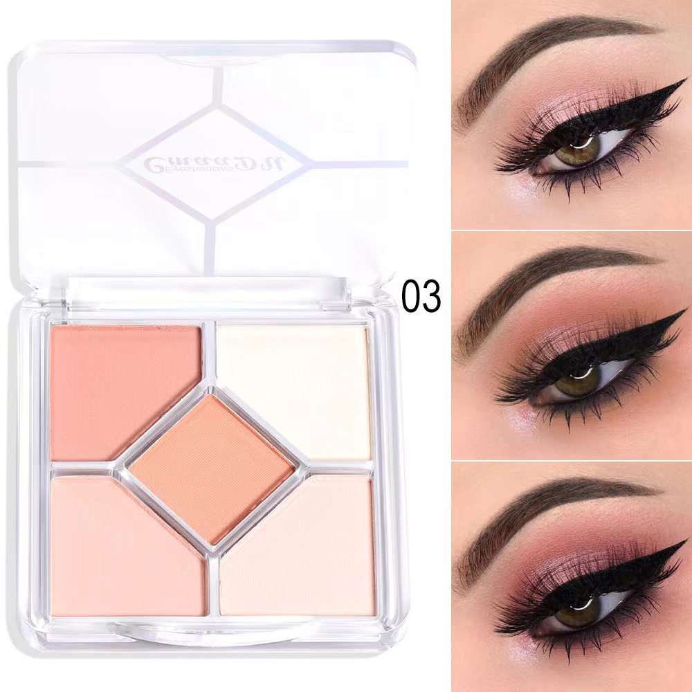 5 Colors Eyeshadow Palette Waterproof Glitter Matte Eyeshadow Pallete Shimmer Diamond Sequins Women Eye Makeup Pigment