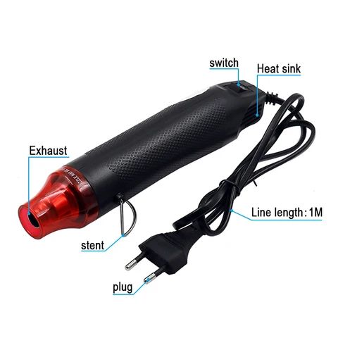 Mini Hot Air Shrink Gun For Embossing , Shrink Wrapping ,Tubing PVC