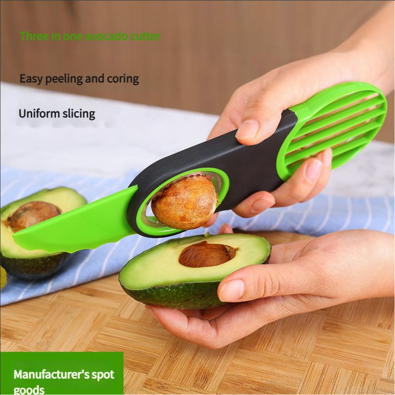 Multifunctional fruit cutter kiwi avocado slicer corer cutter avocado avocado knife three in one