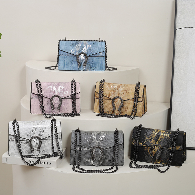 YPKK&804 Fashion Tote Bag Leather Shoulder Handbag For Women,Small Flap Purses Handbags With Black Chain Straps