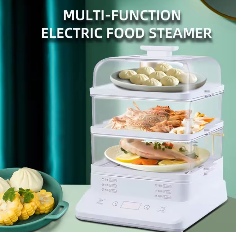 Electric Household Multi-Purpose Layer Kitchen Digital Smart Food Warmer and Steamer