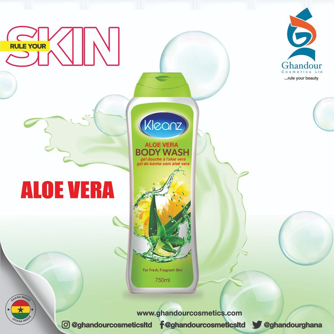 Ghandour Cosmetics Kleanz Body Wash - Aloe Vera - 750ml