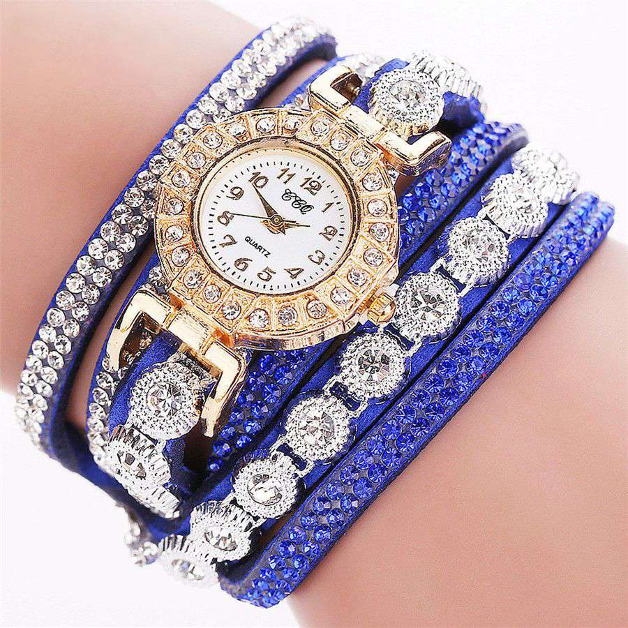 Women Watches Luxury Personalized Multi-Color Key Pendant Diamond Bracelet Watch Digital Watch