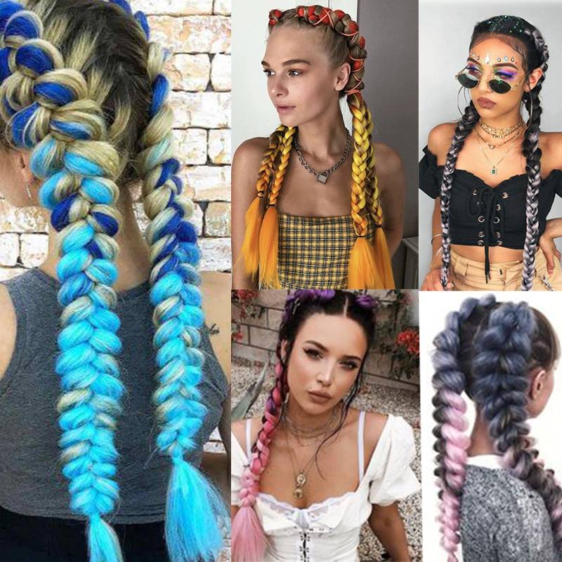 24inch Synthetic Jumbo Gradient Color Braids Women Hair Ectension 100g/pcs