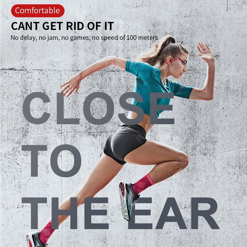 BL09 Bone Conduction Hook Earphone Wireless Bluetooth Headset Ear Stereo HIFI Sports Headphones With Microphone