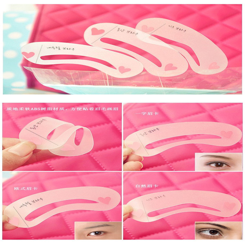 Eyebrow Stencils Eyebrow Class Card Makeup Tools 3PCS/Set New Fashion Women Magic Shaping Eye Brow Class Drawing Guide Eyebrow Stencil Card Template Assistant Makeup Tool Kit