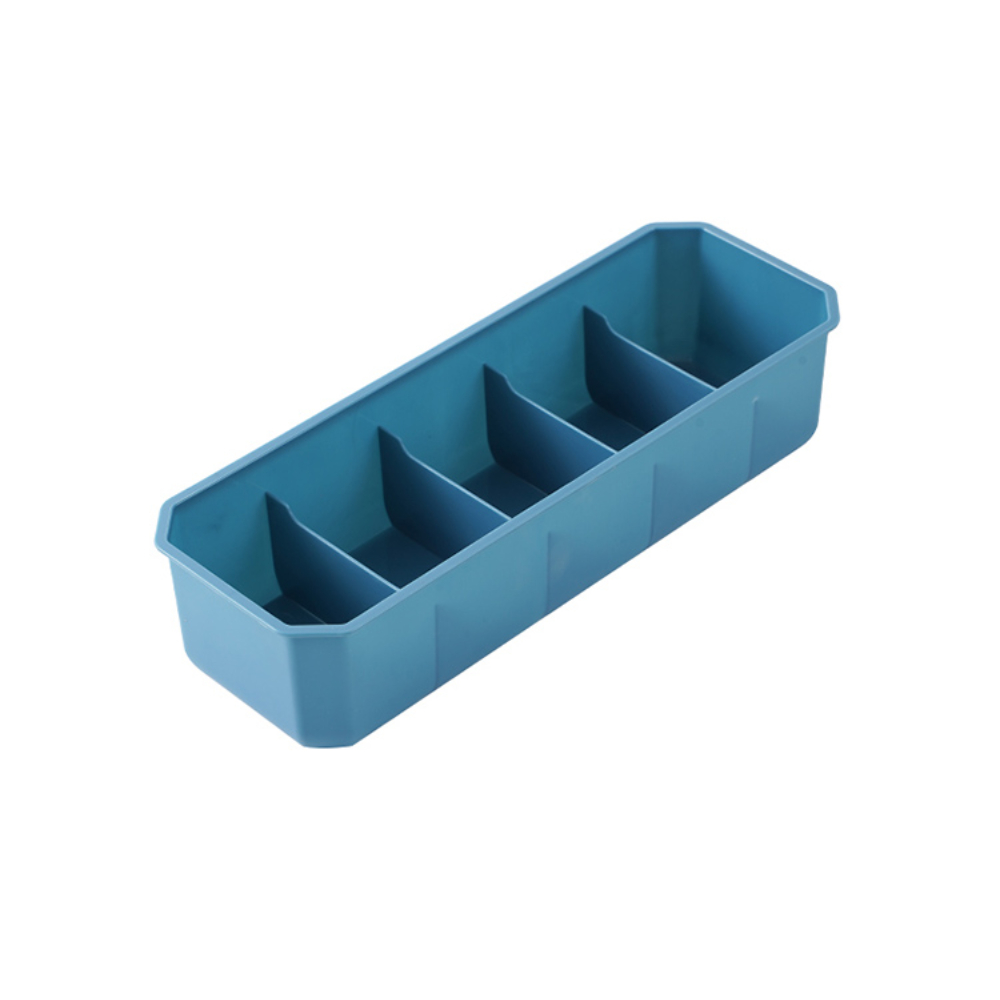 2699 5 Grids Plastic Underwear Socks Tiny Things Storage Box Container Finishing Box Drawer Desk Bed Cabinet Random color
