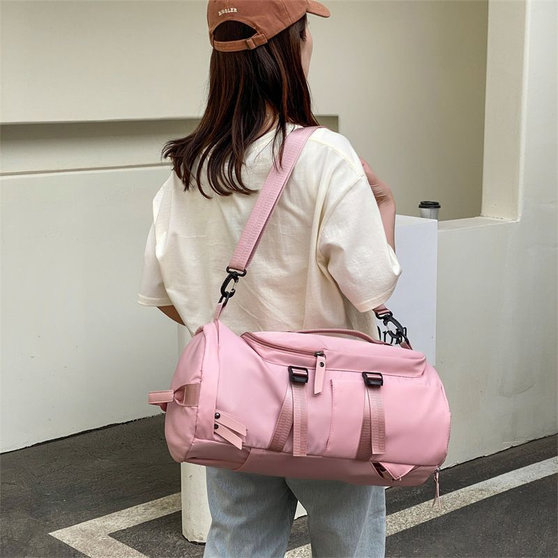 BED-675 Men's and Women's Autumn New Simple Large-Capacity Luggage Bag Solid Color Sports Fitness Bag