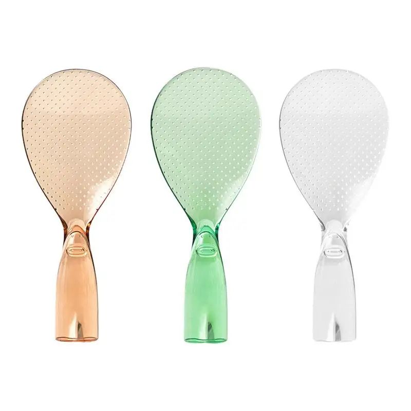 Rice Paddle,Non Stick Rice Paddle,Transparent Standing Rice Spatula with Non Stick Rice Spoon,Non-Stick and Easy to Clean Standing Rice Spoon