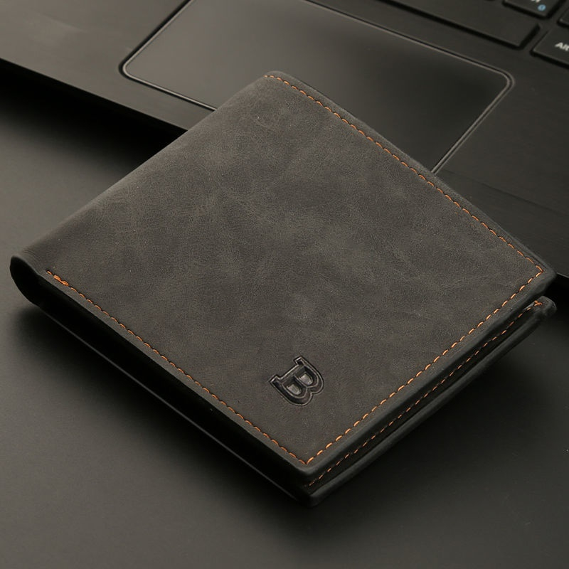 66-BQ New Retro Men Leather Wallets Small Money Purses Design Dollar Price Top Men Thin Wallet With Coin Bag Zipper