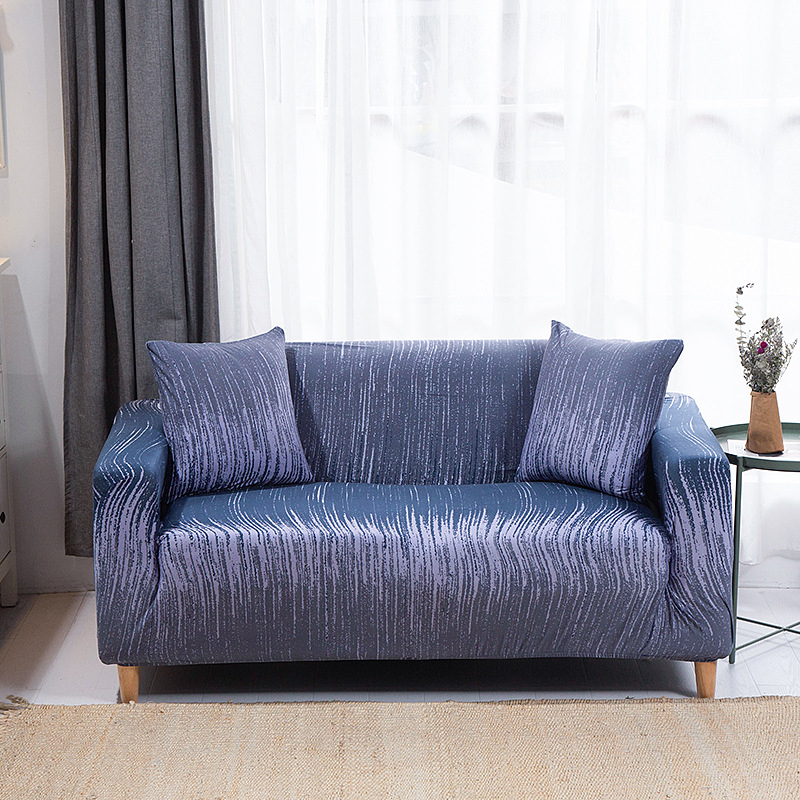 Navy Gradient Printed Stretch Sofa Covers for 2-4 Cushion Loveseat Couch Covers for Living Room Sofa Slipcovers Furniture Cover
