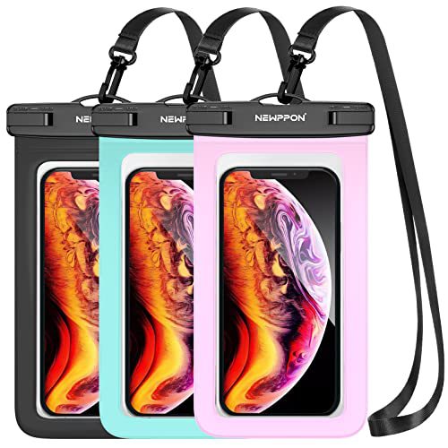 Large waterproof mobile phone bag mobile phone waterproof case swimming hanging neck mobile phone bag touch screen lanyard mobile phone bag universal waterproof dry bag suitable for iPhone 15 14 13 12 Pro Max Plus, Samsung Galaxy Note S23 Ultra underwater mobile phone case, can be used as beach pool waterproof