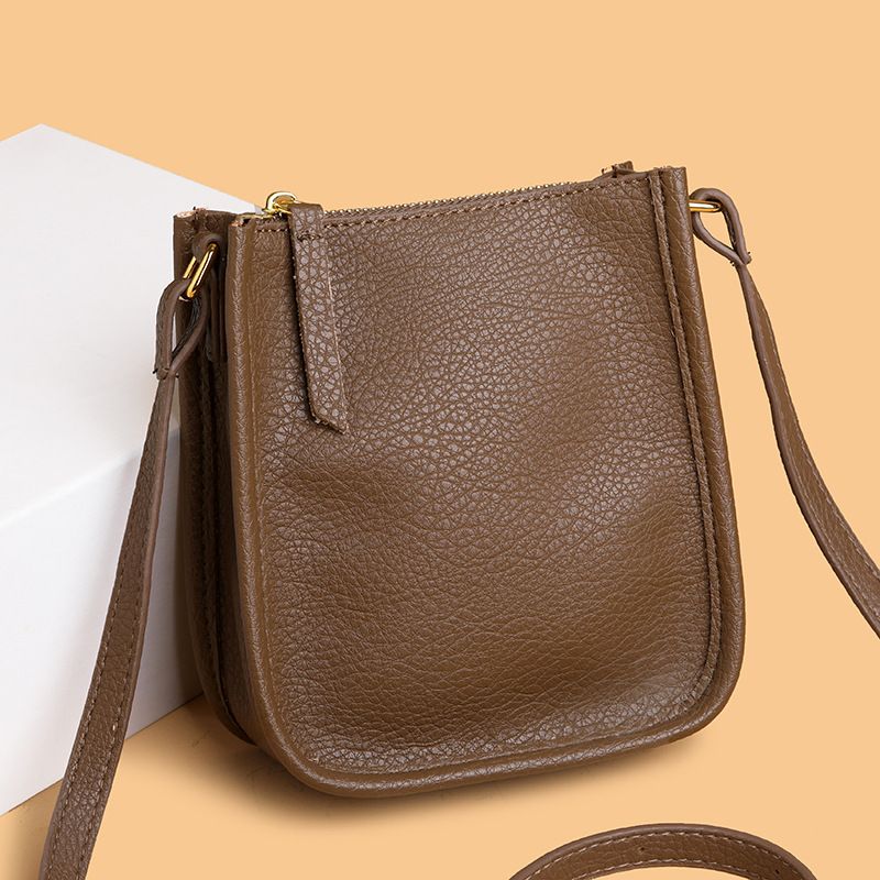 Genuine Leather Women Bag Mini Phone Pouch Stylish Casual Crossbody Coin Purse Shoulder Bag
