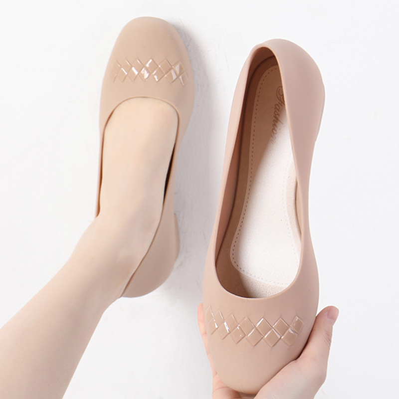 women's sandals, non-slip flat work shoes, elegant girls' single shoes, block heeled non-slip casual shoes