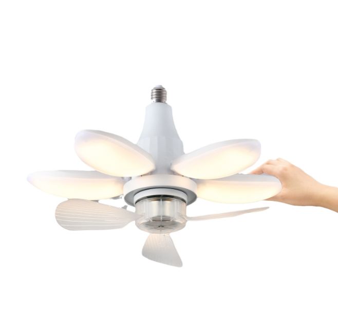 LED fan light lotus ceiling fan light E27 screw mouth net red fan light garage lighting fan all-in-one lamp,Socket Fan Light Ceiling Fans with Lights and Remote, Dimmable LED Ceiling Fan with Lights, Ceiling Fan for Bedroom, Kitchen, Living Room, Closet