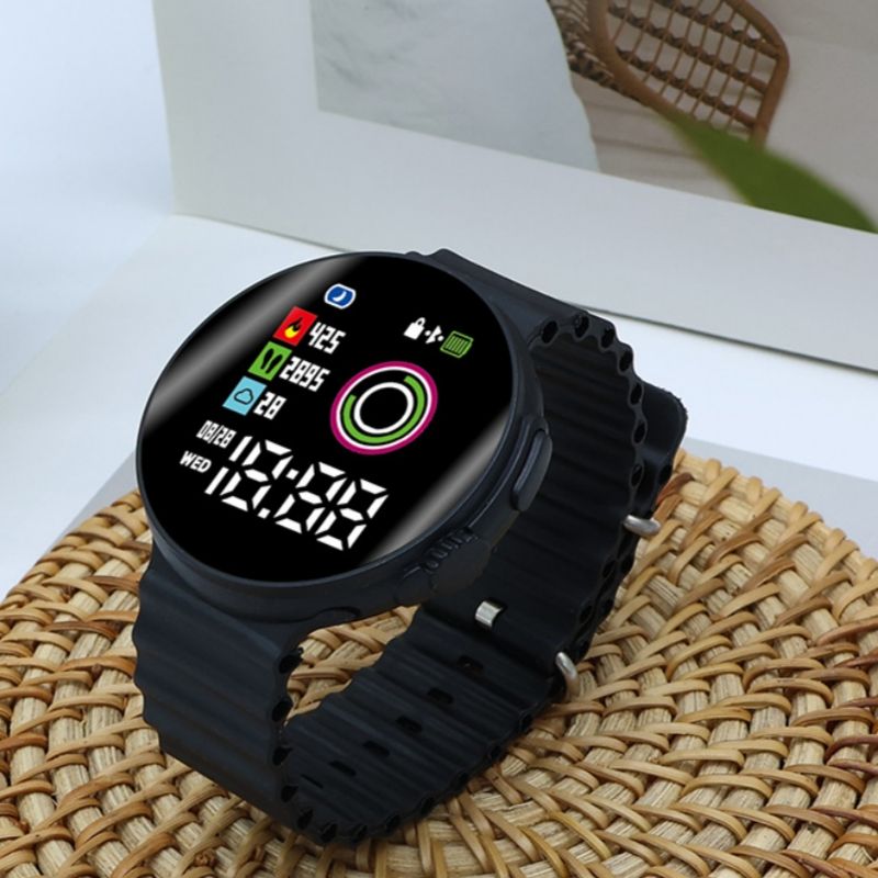 Circular ocean watch LED electronic watch Wrist Watch waterproof alarm  