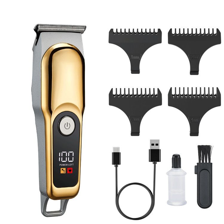 Hair Cutting Tools New Oil Head Electric Hair Clipper Digital Display Electric Push Clipper Professional Portable Mini Hair Clipper Carving Hair Clipper