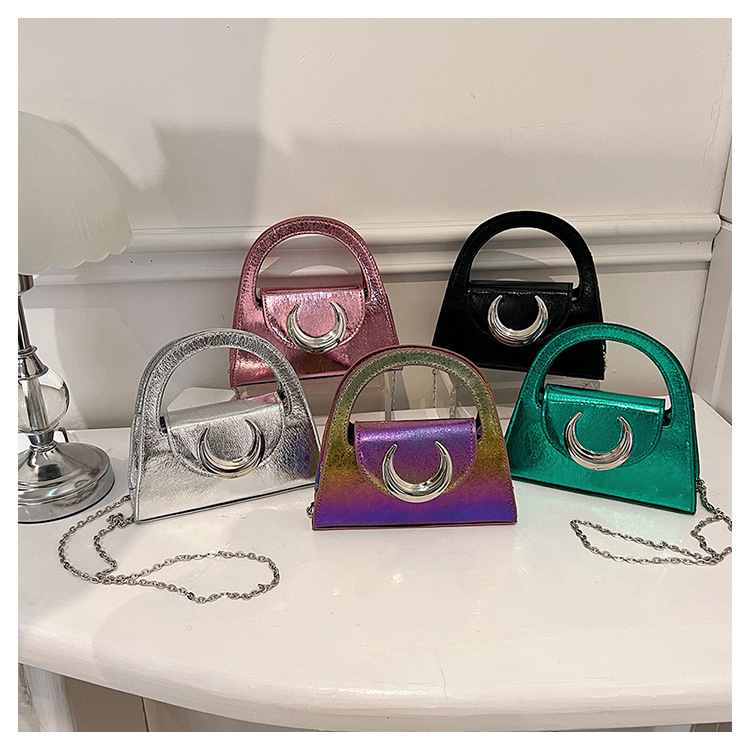 Shoulder bags female Mobile phone bag New fashion trend texture Shoulder bag, Crossbody bag,handbag CRRSHOP apparel women's bag green silvery black pink colour bags present PU Small square bag Cover type 